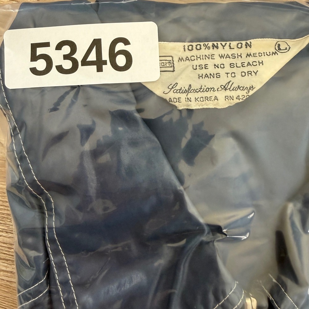 Kmart Windbreaker Women L Blue Vintage Zip Front Cropped Contrast Stitch Jacket - Picture 8 of 8